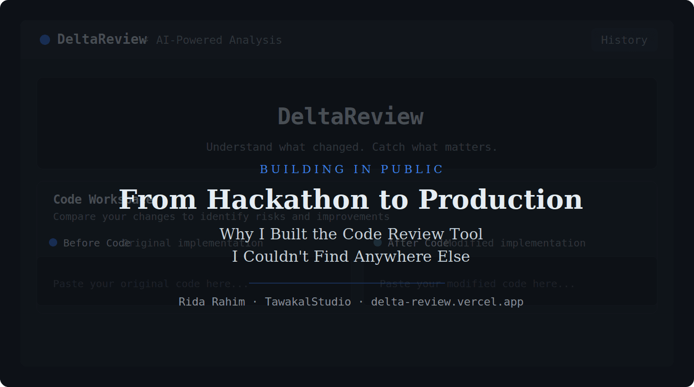 From Hackathon to Production: Why I Built the Code Review Tool I Couldn't Find Anywhere Else
